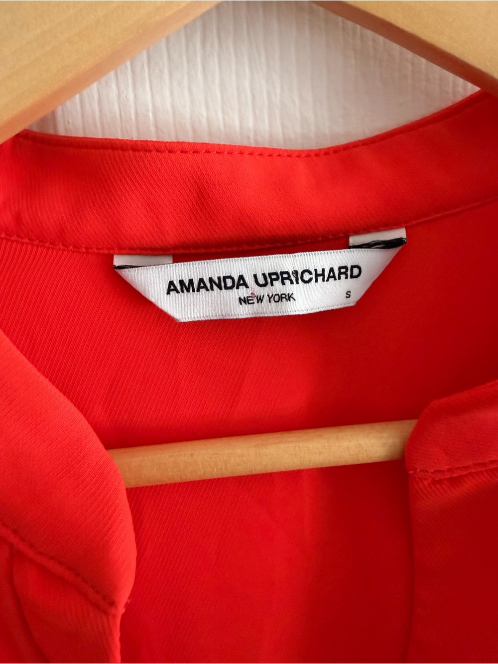 Amanda Uprichard Women’s Orange Ruched Waist Ruffle Mini Dress - Size S - Picture 4 of 9